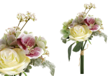 Puget um.květin - mix hortenzie, vlčí mák, růže - dekorace