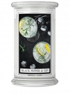 Kringle Candle - vonná svíčka Black Pepper Gin, 623 g