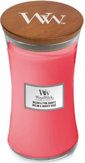 WoodWick - vonná svíčka Melon Pink Quartz váza velká, 609,5 g