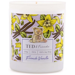 Ted & Friends - vonná svíčka v dárkové krabičce French Vanilla,220g