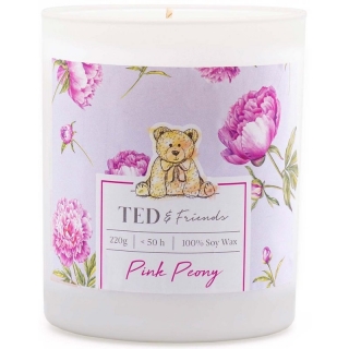 Ted & Friends - vonná svíčka v dárkové krabičce Pink Peony,220g