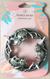 Purple River - nízký (tzv. vnitřní) ozdobný prstenec na svíčku Owls