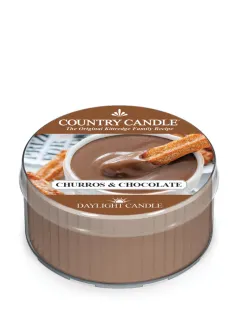 Country Candle – Daylight vonná svíčka Churros & Chocolate, 42 g