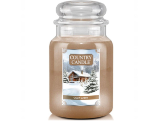 Country Candle - vonná svíčka Cozy Cabin, 652 g
