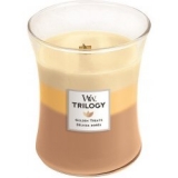 WoodWick - vonná svíčka Trilogy Golden Treats střední, 275 g