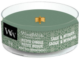 WoodWick - vonná svíčka petite Sage & Myrrh, 31 g