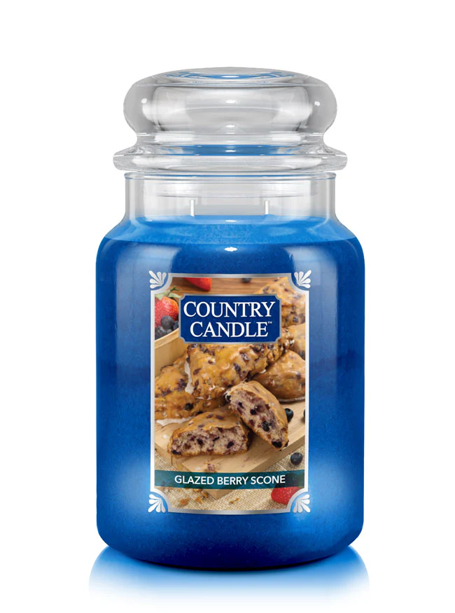 Country Candle - vonná svíčka Glazed Berry Scone, 737 g
