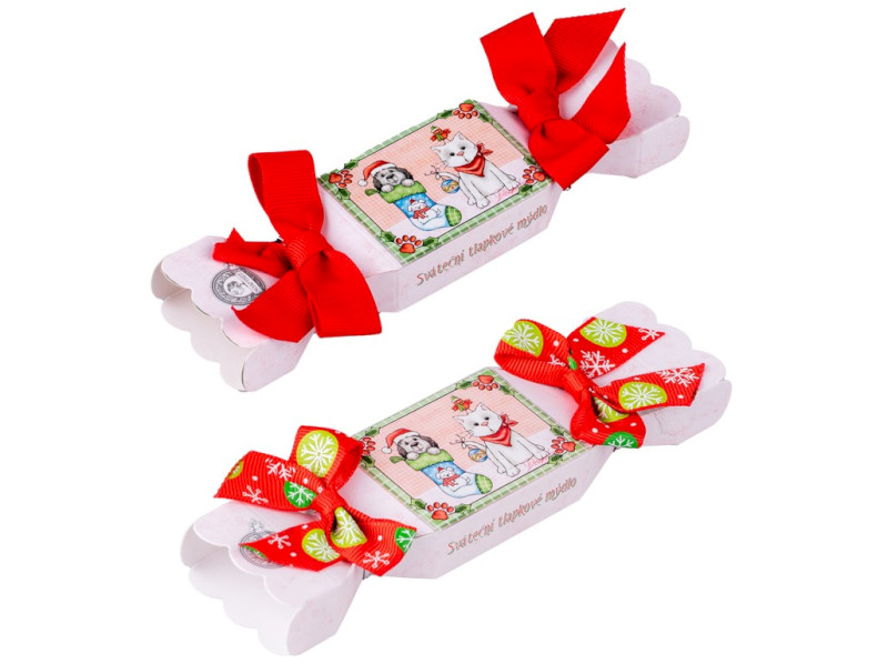 Soaptree - Vánoční tuhé mýdlo Sváteční tlapkové mýdlo, 20 g