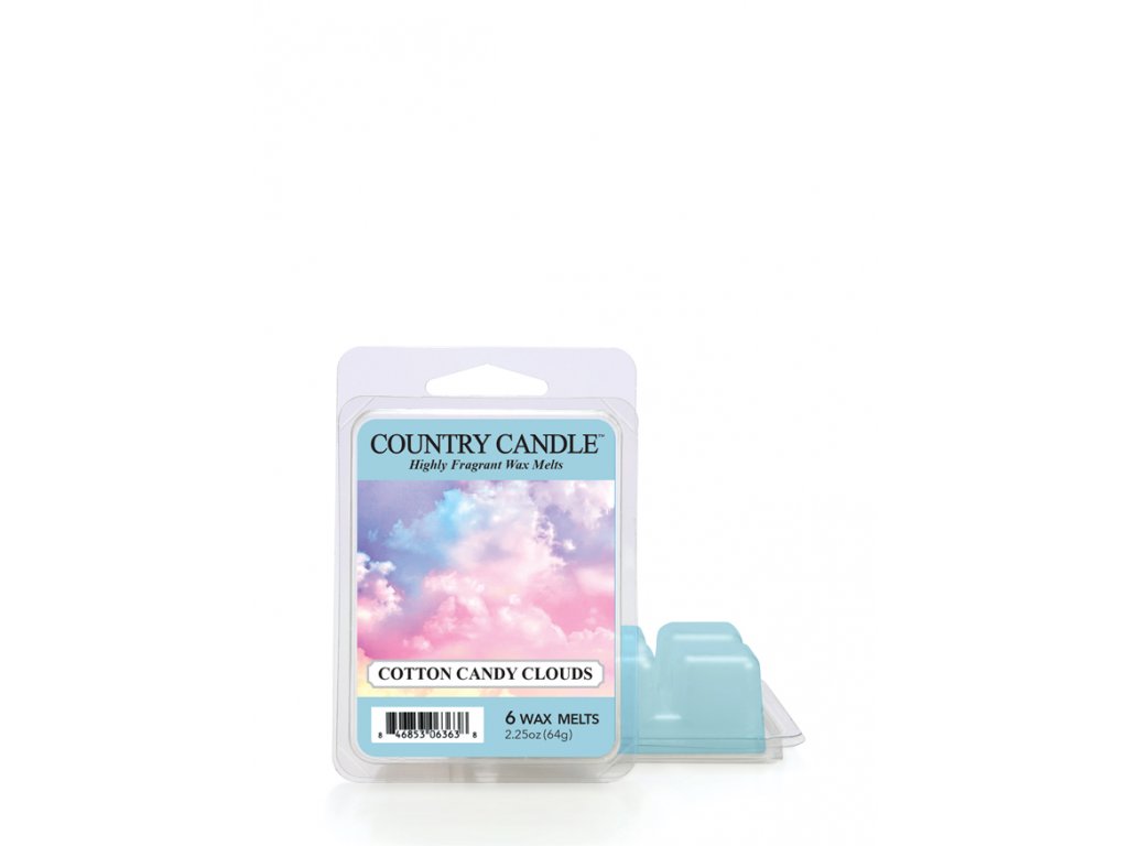 Country Candle – vonný vosk Cotton Candy Clouds, 64 g
