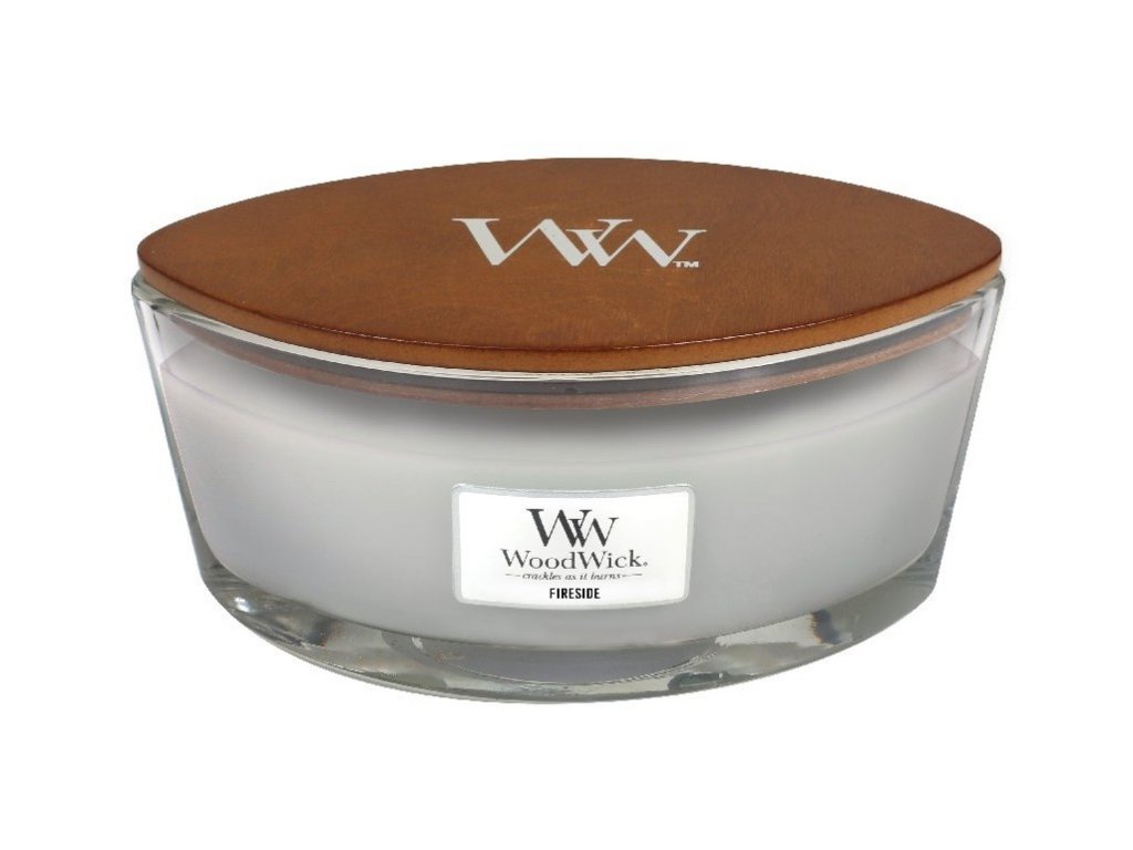 WoodWick - vonná svíčka Fireside, loď 453 g
