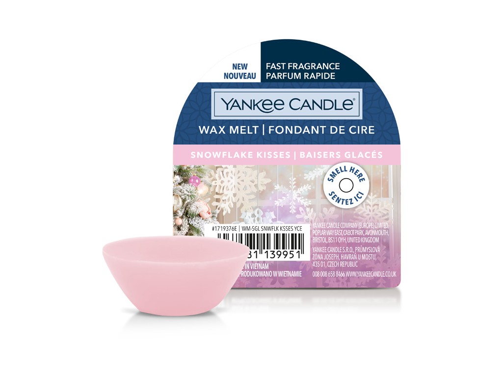 Yankee Candle - vonný vosk Snowflake Kisses, 22 g
