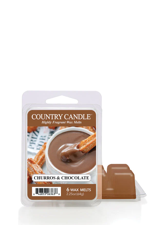 Country Candle – vonný vosk Churros & Chocolate, 64 g