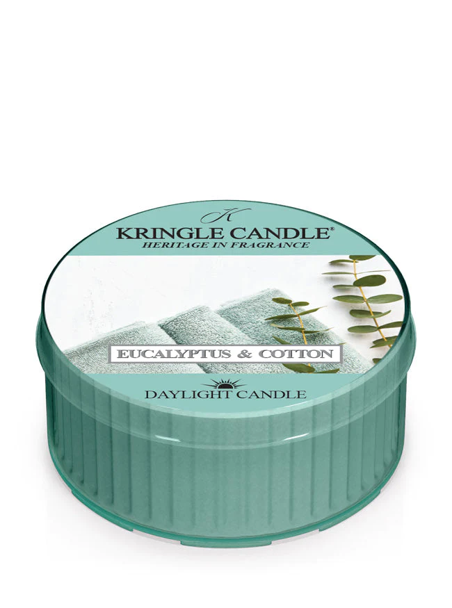 Kringle Candle – Daylight vonná svíčka Eucalyptus & Cotton , 42 g