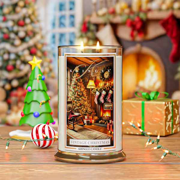 Kringle Candle - vonná svíčka Vintage Christmas,  624 g
