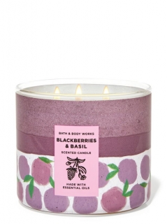 Bath and Bodyworks - vonná svíčka Blackberries & Basil, 411 g