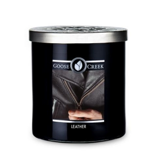 GOOSE CREEK CANDLE - vonná svíčka Leather, 2KNOT 453 g 