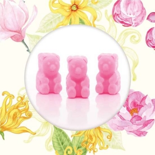 Ted & Friends - vonný vosk - medvídci YLANG & WILD ROSES, 50 g