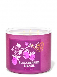 Bath and Bodyworks - vonná svíčka Blackberries & Basil, 411 g