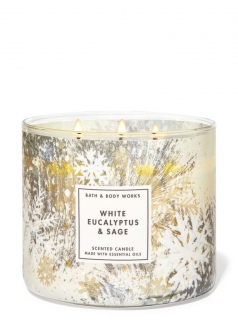 Bath and Bodyworks - vonná svíčka White Eucalyptus & Sage, 411 g