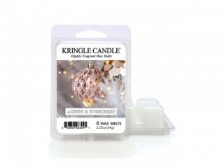 Kringle Candle – vonný vosk Aurum & Evergreen, 64 g