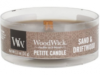 WoodWick - vonná svíčka petite Sand & Driftwood, 31 g