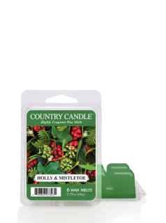 Country Candle – vonný vosk Holly & Mistletoe, 64 g