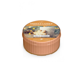 Kringle Candle – Daylight vonná svíčka Tea & Cookies, 42 g