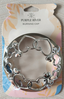 Purple River - ozdobný prstenec na svíčku Hearts