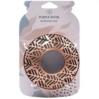 Purple River - ozdobný prstenec na svíčku Leaf Copper