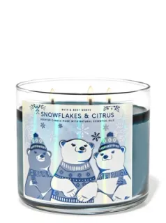 Bath and Bodyworks - vonná svíčka Snowflakes & Citrus, 411 g