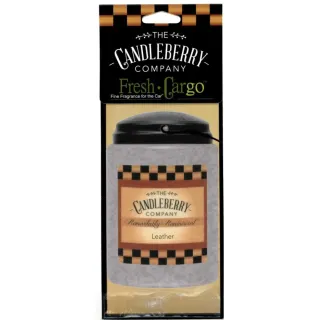 Candleberry - vonná visačka do auta, Leather