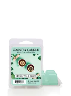 Country Candle – vonný vosk Lemon Tea & Roses, 64 g